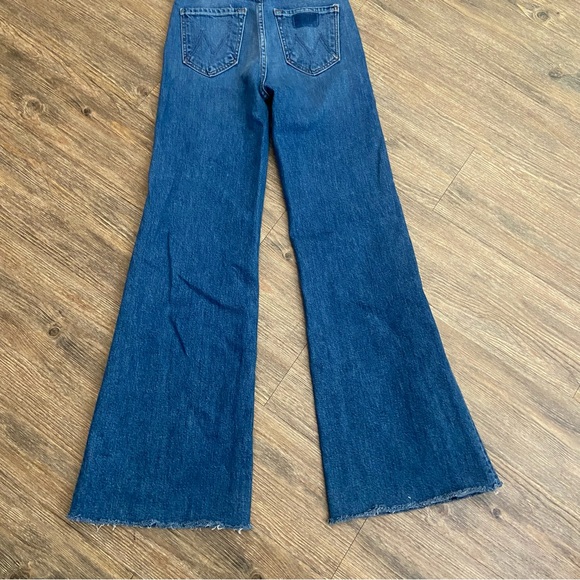 MOTHER SUPERIOR Denim  The Hustler Roller Heel Fray Wide Leg Jean 24 - Picture 12 of 13